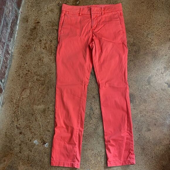 BANANA Republic Red Pink Straight Leg cropped‎ chino pants - Picture 7 of 7